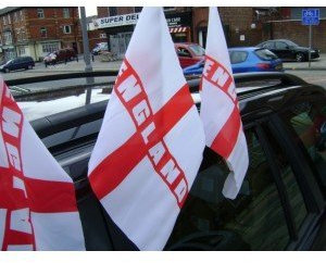 England St George Cross Car flag (pack of 2)