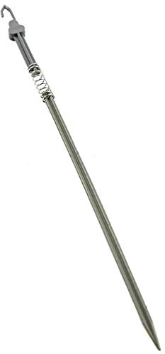 JACK PYKE Decoy Pegs Pack of 12 – 110g Adjustable Spring Loaded Metal Hunting Stakes for Realistic Decoy Movement – 34cm Long Pigeon Hunting Accessories