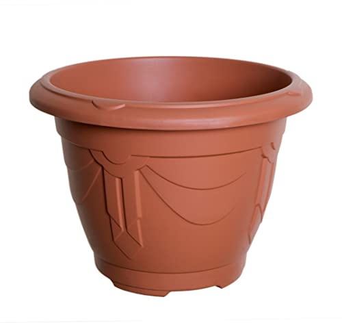 Whitefurze G02016 33cm Venetian Round Planter - Terracotta