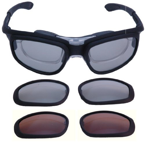 RxMulti3D Collection de lunettes 3D pour RealD, Masterimage 3D, téléviseurs 3D passifs, Linear 3D et lunettes de soleil avec inserts RX non vitrés, noir