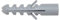 Merriway BH02075 (10 Pcs) Hardwall Concrete Anchor, M10 x 50 mm Heavy Duty Rimless Grey Nylon Wall Plug - Pack of 10 Pieces