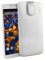 mumbi Echt Ledertasche kompatibel mit Motorola Moto X 2. Generation Hülle Leder Tasche Case Wallet, Weiß
