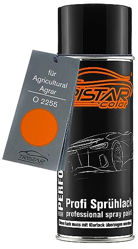 TRISTARcolor Peinture voiture Bombe de peinture pour Agricultural/Agrar O 2255 Kubota Orange Peinture de base aérosol 400 ml