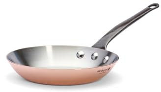 de Buyer - Bratpfanne aus Kupfer INOCUIVRE mit Stiel aus Gusseisen - 20 cm - 6465.20, Kupferbraun