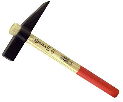 Martello da Muratore con Estremità a Cuneo, Manico in Legno Eco-sostenibile FSC, Certificato TUV/GS, 500 gr