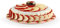HOME Portatorta Decorata con Coperchio, 19 cm, Ceramica, Multicolore, 21x13x21 cm