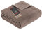 Ibena Porto xl Decke 180x220 cm – Baumwollmischung weich, warm & waschbar, Tagesdecke taupe einfarbig