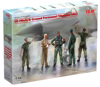 ICM 48087 - 1:48 US Pilots & Ground Personnel (Vietnam War) (5 figures) - Neu