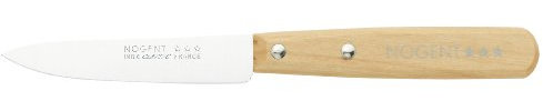Nogent*** 02400KCouteau d'Office Lame en Acier Trempé/Manche en Bois de Charme Bois Naturel
