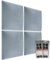 MOLLIS - Lot de 4 Panneaux muraux carrés et décoratifs - en Mousse - pour tête de lit ou Protection Contre Les Chocs - Réduit Le Son et améliore l'acoustique - 30 x 30 cm - Bleu Clair