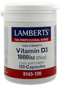 Lamberts Vitamina D 1000ui - Tabletas, One size, Vanilla, 120 Unidad