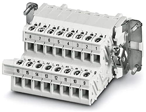 PHOENIX CONTACT HC-B 16-A-UT-PEL-F Klemmenadapter, 16 Polig, 160.140g, 5 Stück