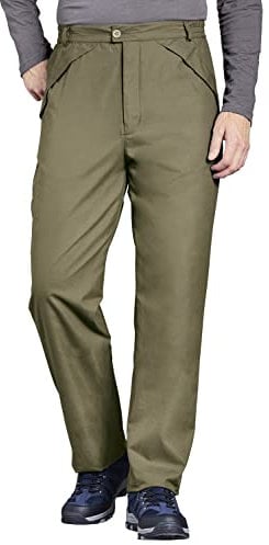Chums Men's Fleece Lined & Water Resistant Walking & Hiking Trousers Khaki 44W / 31L