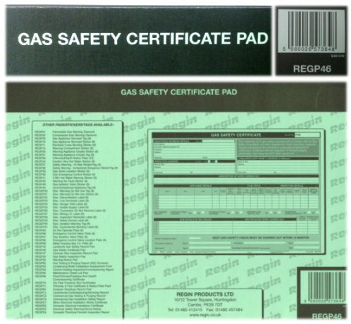 Regin Landlord Notepad Gas Safety Certificate for REGP46