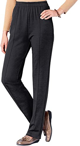 Chums Ladies Pull-On Jersey Trouser Comfortable, Stylish, and Easy-to-Wear Pants Black 12 Extra Short