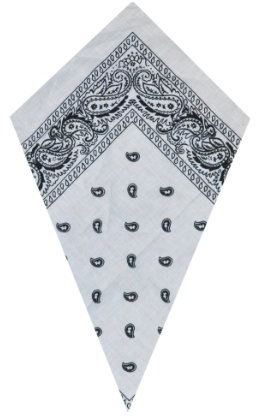 Bandana weiß Paisley Kopf Schal
