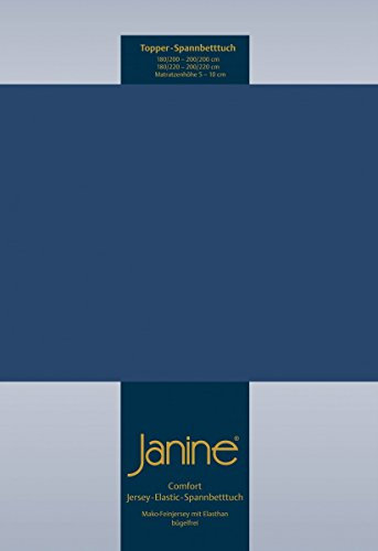 Janine 5001 Topper-Spannbetttuch Elastic 180/200 bis 200/220 cm Marine Fb. 82