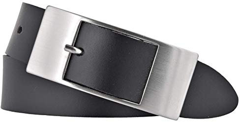 Bernd Götz Damen Leder Gürtel 35 mm schwarz Rindleder Damengürtel (110 cm)