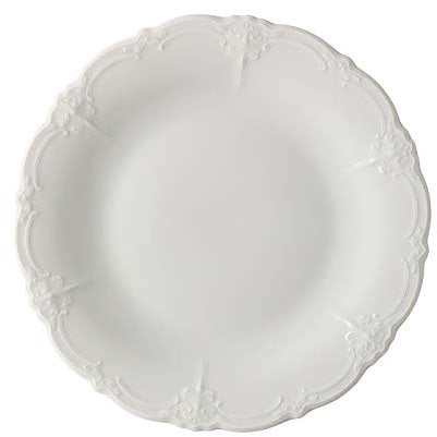 Rosenthal Baronesse Weißer Speiseteller 25 cm Fahne, Porzellan, Klassisch/Elegant, Dinner Plate, Dinnerplate, Speiseteller, 3098759031