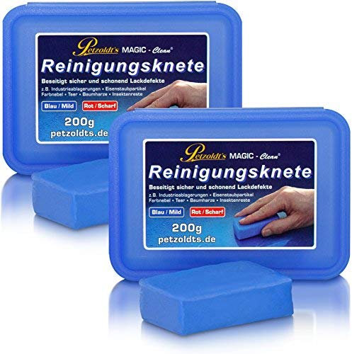 Petzoldt's 2X 200 Gramm Profi-Reinigungsknete Magic-Clean, Blau