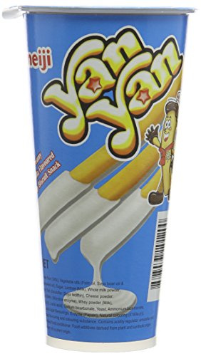 Meiji Yan Yan Vanilla Stick 57 g (Pack of 6)