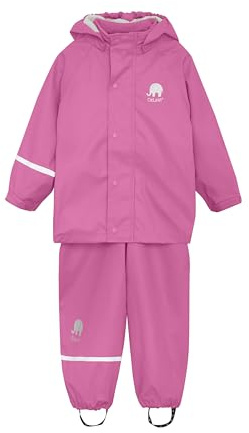 CeLaVi Baby - Mädchen CeLaVi zweiteiliger Regenanzug in vielen Farben Regenjacke,,per pack Rosa (Real pink 546),(Herstellergröße:80)