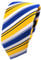 TigerTie schmale Designer Krawatte in gelb blau weiss schwarz gestreift