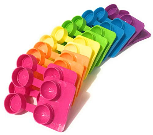 Amcon labs Amcon Contact Lenses Cases Flat Ribbed Extra Deep Well - Assorted 12 Pack Mix