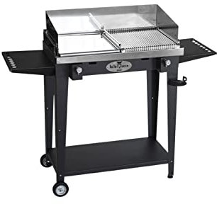 BBQueen Grill 8.4 Antracite - Barbecue a Gas (Piastre Miste, Full Optional) - 78x45x97 cm…