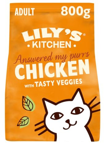 Lily's Kitchen Mit natürlichen Zutaten hergestellt Trockenfutter für ausgewachsene Hunde Katzenfutter Ofenhähnchen mit Gemüse Getreidefreie Rezeptur 4 x 800g