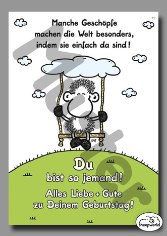 44 - Geburtstagskarte – Geschöpfe - Postkarte von Sheepworld
