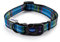 Ancol Dog Collar - Blue Tartan Design - Super Soft Printed Polyester Adjustable Collar Fixings - 30-50cm