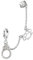 Piercingfaktor Damen Ohrstecker Ohrklemme Ear Cuff mit Ketten Handschelle Schlagring Stylen Lang Silber Ohrringe