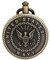 JewelryWe Vintage Taschenuhr United States Navy Adler Herren Kettenuhr Analog Quarz Uhr mit Halskette Kette Umhängeuhr Pocket Watch Bronze