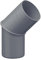 INEFA Regenrohrbogen 45 Grad für Fallrohr, PVC DN75 / 75mm Anthrazit Verbindungsstück Dachrinnenzubehör, einfache Steckmontage, Made in Germany