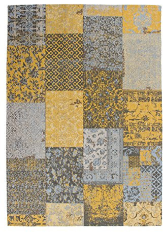 Kayoom Teppich Jacquard 150 Gold Gold 80cm x 150cm 100% Baumwolle Chenille