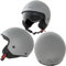 A-pro Open Face Jet Helmet Moped Motorbike Scooter Inner sun visor Silver L