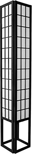 Red Lantern 72 Window Pane Shoji Lamp, Black