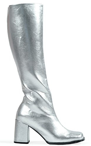 Ellie Shoes Damen Go-Go Stiefel, silber, 37 EU