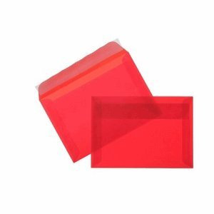 Briefumschläge Offset transparent C6 100g/qm HK VE=100 Stück intensivrot
