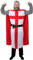 I LOVE FANCY DRESS Adults Knight Costume - XLarge - English Flag Tunic With Black Belt, Red Cape, Chain Mail Armour Headpiece - Perfect for Sporting Events, English Celebrations