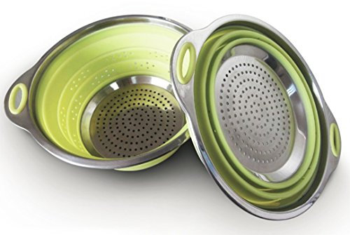 Oneida Colino pieghevole in silicone in acciaio inossidabile a scoppio di colore da 8 pollici - verde