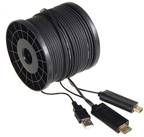 Maclean MCTV de 682 HDMI-HDMI Cable de Ethernet, Optical, 6 Gbps, 3D, híbrido, 30 m 50 m 100 m 300 m, FullHD LSOH (100 m)
