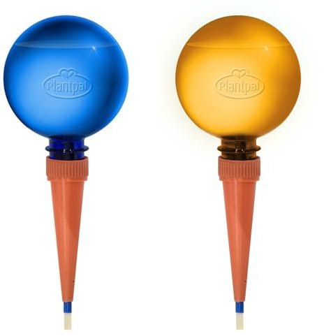Plantpal Pack of 2 Watering Globes - Automatic Plant Watering Bulbs - Self Watering System - Garden Pot Waterers for Indoor Plants - Holiday Plant Watering Spikes & Feeders.