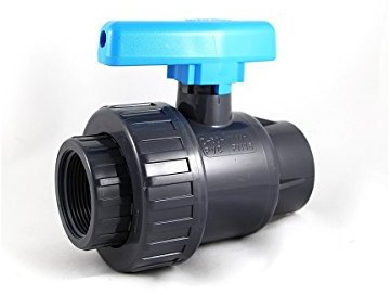 PVC Kugelhahn IG-Klebemuffe (als Uniblock) 2 x 63 mm, Profi-Qualität