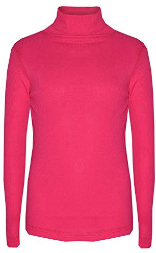 A2Z 4 Kids Girls Polo Neck T Shirt Ribbed Cotton Polo - Polo Neck Cerise 13