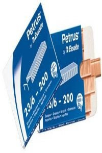 Petrus 23600 verkupferte Heftklammern, 23/6, 25 Packungen