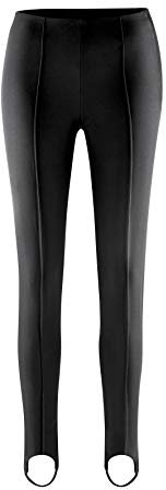 Maier Sports Sonja, Enganliegende Damen Skihose, Wasserabweisende Softshell Schneehose, Stretchmaterial mit klassischem Steg, PFC-frei, Schwarz, 38
