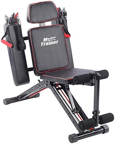 PEARL Sports Ganzkörper Trainer: 40in1 Ganzkörper Krafttrainer HT-640 mit 40 Übungen (Multitrainer, Kraftstation, Multifunktions Hantelbank)