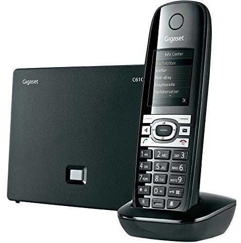 Gigaset C610 IP Hybrid-Dect-Schnurlostelefon, analog und VoIP (ALL-IP) pianoschwarz